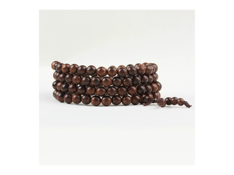 Stillness Mala - 108-Bead Sandalwood Meditation Necklace - Serene Mala meditation beads and mindful ritual goods